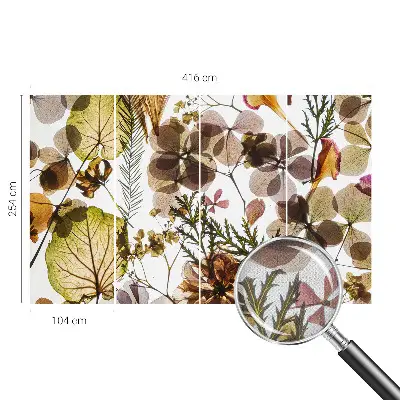 Fototapete in 3D-Optik mit natürlicher Zusammensetzung