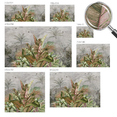 30D-Fototapete fürs Schlafzimmer Exotischer Dschungel