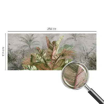 30D-Fototapete fürs Schlafzimmer mit exotischem Dschungelmotiv