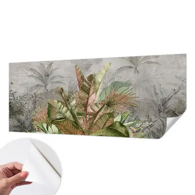 30D-Fototapete fürs Schlafzimmer mit exotischem Dschungelmotiv