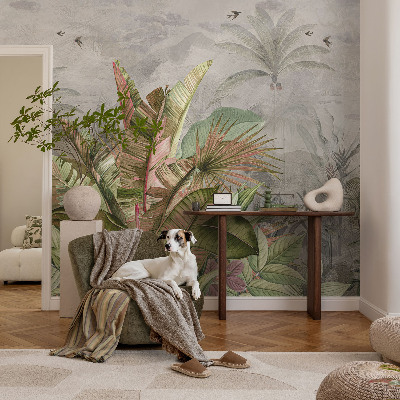 30D-Fototapete fürs Schlafzimmer Exotischer Dschungel