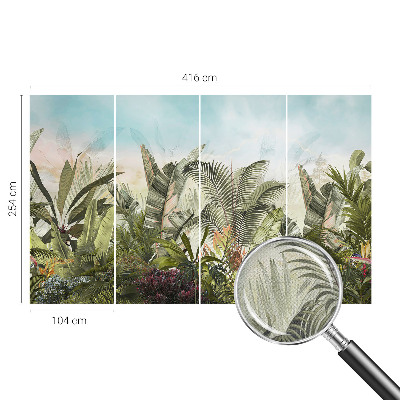 30D-Fototapete fürs Wohnzimmer Tropisches Paradies