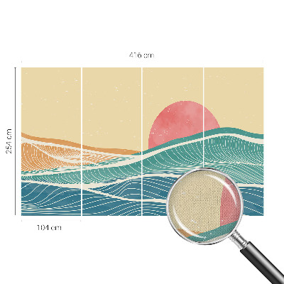 Moderne Fototapete nach Maß Meereswellen