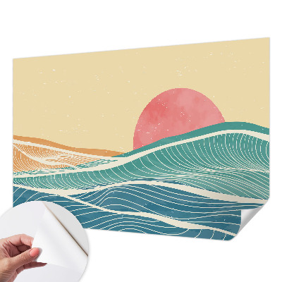 Moderne Fototapete nach Maß Meereswellen