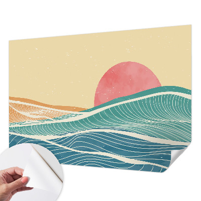 Moderne Fototapete nach Maß Meereswellen