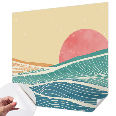 Moderne Fototapete nach Maß Meereswellen