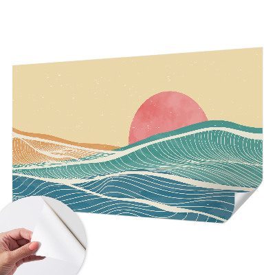 Moderne Fototapete nach Maß Meereswellen