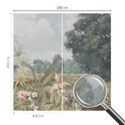 Motivtapete fürs Wohnzimmer mit exotischer Landschaft