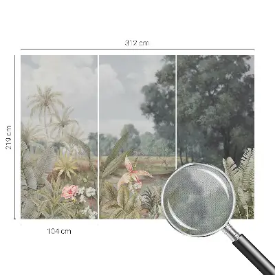 Motivtapete fürs Wohnzimmer mit exotischer Landschaft