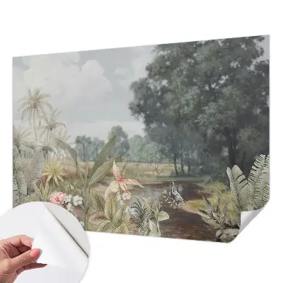 Motivtapete fürs Wohnzimmer mit exotischer Landschaft