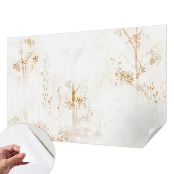 Vintage Tapete mit botanischem Motiv in eleganter Optik