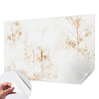 Vintage Tapete mit botanischem Motiv in eleganter Optik