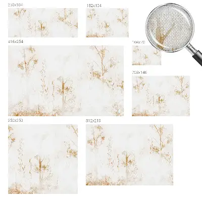 Vintage Tapete mit botanischem Motiv in eleganter Optik