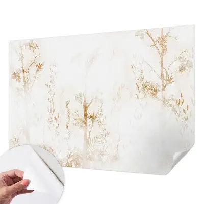Vintage Tapete mit botanischem Motiv in eleganter Optik