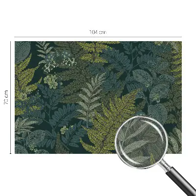 Selbstklebende Fototapete fürs Wohnzimmer mit grünem Motiv in eleganter Optik