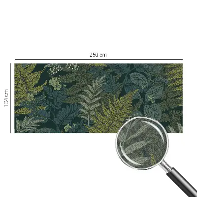 Selbstklebende Fototapete fürs Wohnzimmer mit grünem Motiv in eleganter Optik