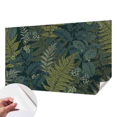 Selbstklebende Fototapete fürs Wohnzimmer Grüne Eleganz