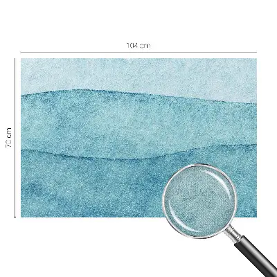Selbstklebende Fototapete für die Wand mit blauem Wellenmuster