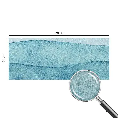 Selbstklebende Fototapete für die Wand mit blauem Wellenmuster