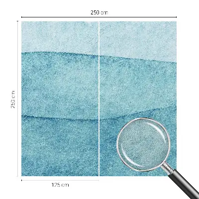 Selbstklebende Fototapete für die Wand mit blauem Wellenmuster