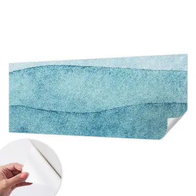 Selbstklebende Fototapete für die Wand mit blauem Wellenmuster