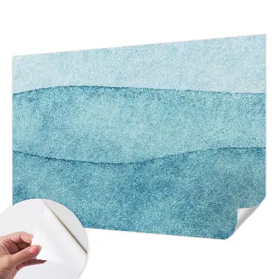 Selbstklebende Fototapete für die Wand mit blauem Wellenmuster