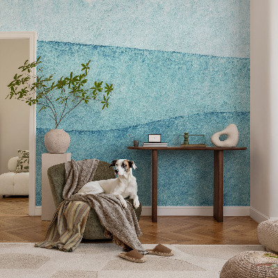 Selbstklebende Fototapete für die Wand Blaue Wellen