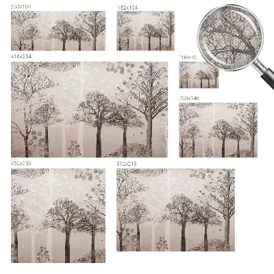 Selbstklebende Fototapete fürs Schlafzimmer mit zartem Baum-Motiv