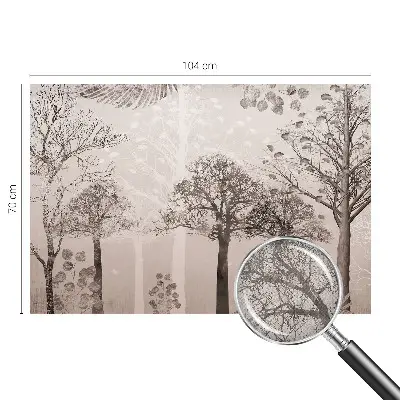 Selbstklebende Fototapete fürs Schlafzimmer mit zartem Baum-Motiv