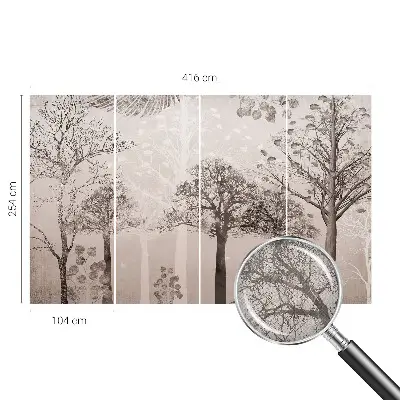 Selbstklebende Fototapete fürs Schlafzimmer mit zartem Baum-Motiv
