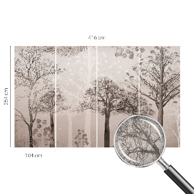 Selbstklebende Fototapete fürs Schlafzimmer Zarte Bäume