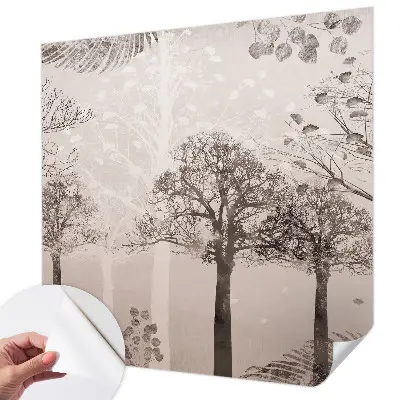 Selbstklebende Fototapete fürs Schlafzimmer mit zartem Baum-Motiv