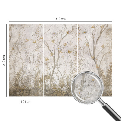 Selbstklebende Fototapete fürs Kinderzimmer Eine Waldecke