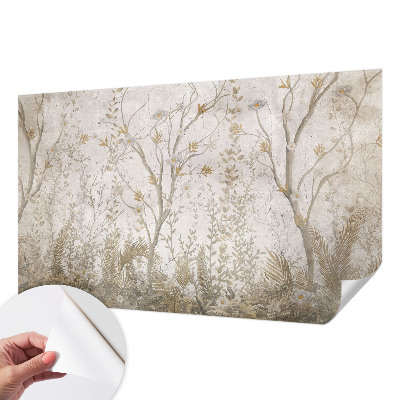 Selbstklebende Fototapete fürs Kinderzimmer Eine Waldecke