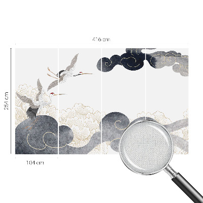 31D-Fototapete Kraniche im Flug