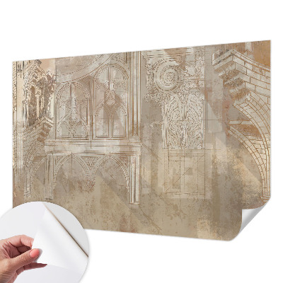 Fototapete in 3D-Optik mit historischen Ornamenten