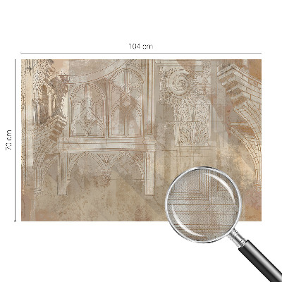 Fototapete in 3D-Optik mit historischen Ornamenten