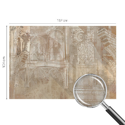 Fototapete in 3D-Optik mit historischen Ornamenten