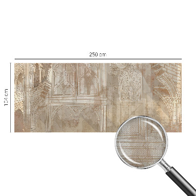 Fototapete in 3D-Optik mit historischen Ornamenten