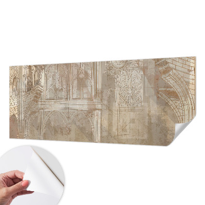Fototapete in 3D-Optik mit historischen Ornamenten