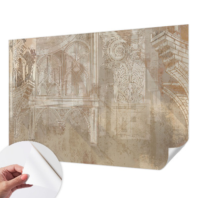Fototapete in 3D-Optik mit historischen Ornamenten