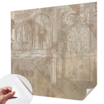 Fototapete in 3D-Optik mit historischen Ornamenten