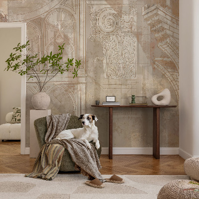 Fototapete in 3D-Optik mit historischen Ornamenten