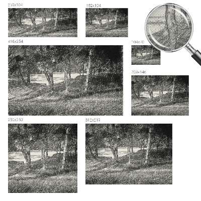 Selbstklebende Fototapete mit einer friedlichen Landschaft