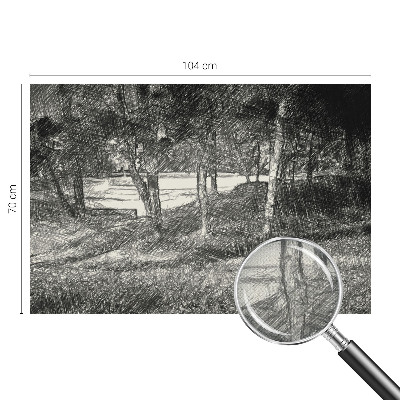 Selbstklebende Fototapete mit einer friedlichen Landschaft