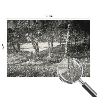 Selbstklebende Fototapete mit einer friedlichen Landschaft
