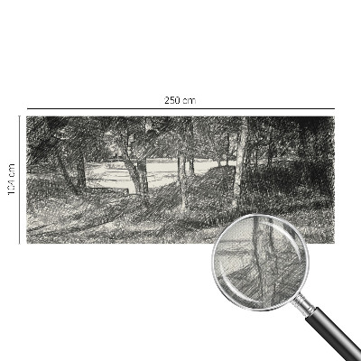 Selbstklebende Fototapete mit einer friedlichen Landschaft