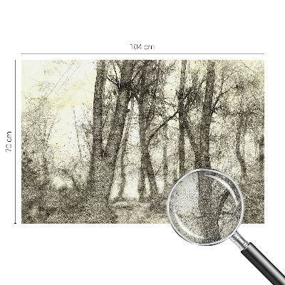 Selbstklebende Fototapete fürs Wohnzimmer Waldmelancholie