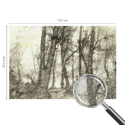 Selbstklebende Fototapete fürs Wohnzimmer Waldmelancholie