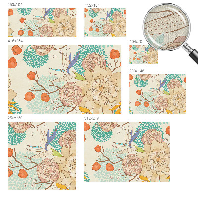 Selbstklebende Fototapete fürs Schlafzimmer Blumenfantasie